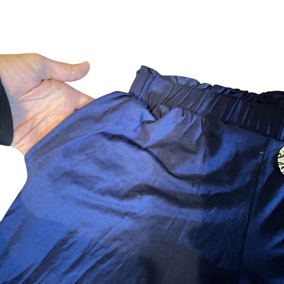 Heimish U.S.A. Womens Wide-Leg Pants W/ White Embroidered Blue size S - Picture 4 of 7